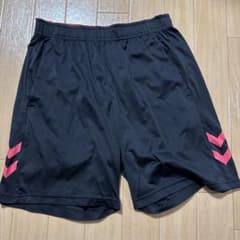 hummel ヒュンメル ハーフパンツ ブラック ピンクのサムネイル