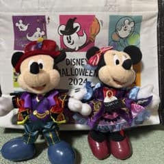 ミッキーミニーぬいぐるみバッジ2024 ザ・ヴィランズ・ハロウィーン