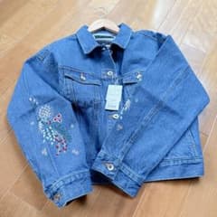 新品PAGEBOY 袖刺繍デニムジャケット 綿100% フリーサイズ 羽織りのサムネイル