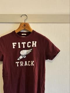 Abercrombie & FitchロゴTシャツ TRACK バーガンディ Sのサムネイル