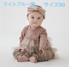 【petit main】　チュールロンパース ベビー 女の子 80 フリルのサムネイル