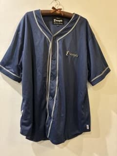 EXAMPLE】 エグザンプル メッシュ ベースボールシャツ XL ネイビー 