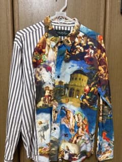 MILKBOY アート柄 ストライプ 長袖シャツのサムネイル