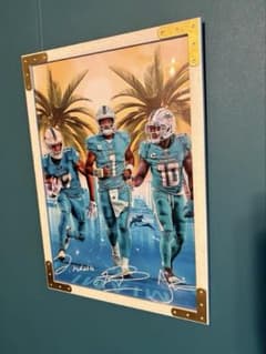 NFL アメリカンフットボール ドルフィンズ　アート ポスター ビンテージ　A3のサムネイル