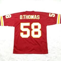 美品◎NFL カンザスシティチーフス 58 D.THOMAS 復刻版ユニフォーム 美品◎NFL カンザスシティチーフス 58 D.THOMAS 復刻版ユニフォーム 美品◎