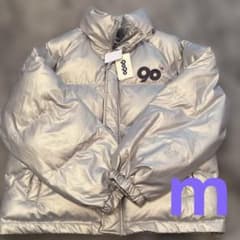 9090 90Logo ダウン シルバー パファージャケット S 9090 90Logo ダウン シルバー パファージャケット M - メルカリ