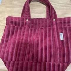 赤 コットン トートバッグ