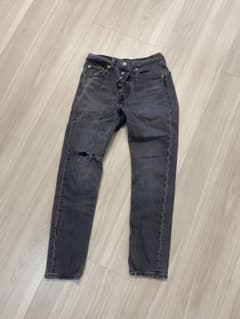 Levi's 501 デニムパンツ ブラック ダメージ加工のサムネイル
