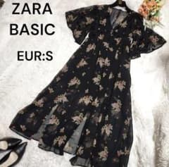 ZARA 花柄ロングワンピース Sサイズ
