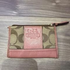 COACH コーチ シグネチャー コインケース ピンクのサムネイル
