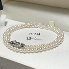 タサキ ベビーパールネックレス 厘珠 3.5-4.0mm 波模様ポーチ付 - メルカリ