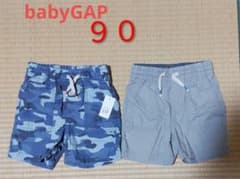 Thumbnail of 新品babyGAP　９０　ショートパンツ　2点セット　グレージュ　迷彩