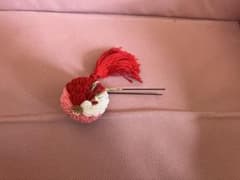 つまみ細工 髪飾り かんざし 赤 ピンクのサムネイル