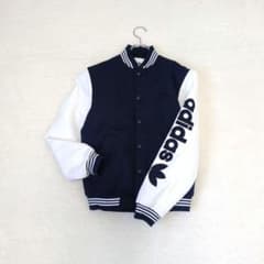 adidas/アディダス◇ボンバージャケット『XS』ネイビー×ホワイト　アウター