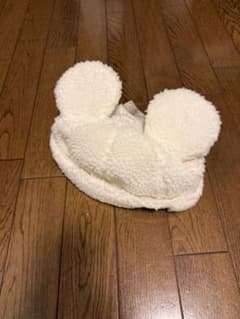 ディズニー ミッキーマウス 耳付き帽子　ボアのサムネイル