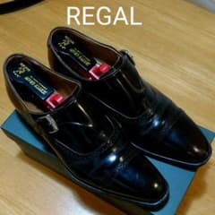 【おまけつけました】リーガルシューズ　モンクストラップダークワイン色のサムネイル
