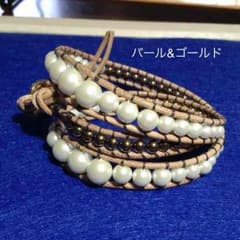 CHAN LUUタイプ 3連本革ブレスのサムネイル
