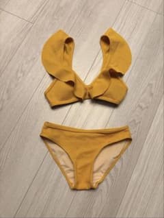 フリル セパレート水着 ビキニ イエロー Mサイズのサムネイル