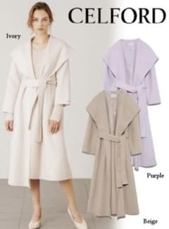 セルフォード リバーコート ガウンコート ホワイト /M セルフォード CELFORD リバーコート ガウンコート ベージュ