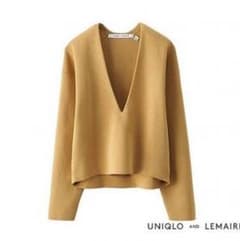 【未使用品】UNIQLO×ルメール ミラノリブVネックセーターのサムネイル
