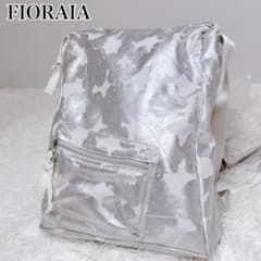 極美品】FIORAIA フィオライア バックパック リュック シルバー フラワ 
