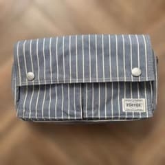 sjy様専用　PORTER ショルダーバッグ グレー ストライプのサムネイル
