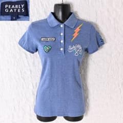 B1 サイズ1 パーリーゲイツ グレー青 半袖ポロシャツ - メルカリ