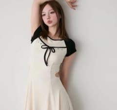 レディースウェア andmary Mary logo mini dress ANDMARY】Mary logo mini dress