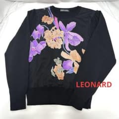 レオナール（LEONARD）シルク混 ニットセーター 花 フラワー柄