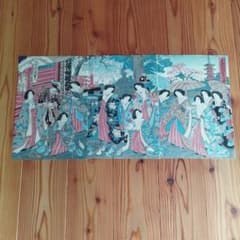 揚州周延 浮世絵 三枚続 「金龍山浅草の図」 - メルカリ