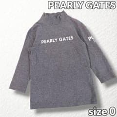 パーリーゲイツ】ゴルフ モックネックシャツ ロゴプリント グレー