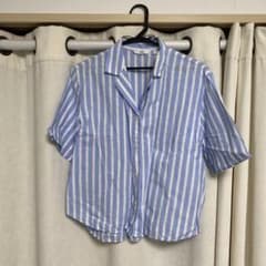 UNIQLO 半袖ストライプシャツ Mのサムネイル
