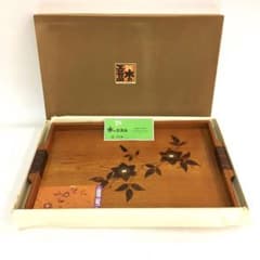 木製 彫刻盆 12枚セット お盆 宮島彫 お菓子 茶 鶴 桜 牡丹 扇 レトロ くさ忠 桜皮貝入鉄仙 木の工芸品 長手盆 - メルカリ
