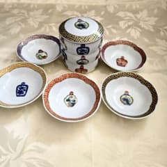 前畑陶器 チャイナシーズ 三段重 蓋物 金彩 金縁 小皿5客セット - メルカリ