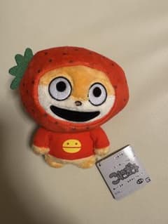 にしむらゆうじ作品　こねずみ　ぬいぐるみ　こねずみとフルーツ　いちごこねずみ