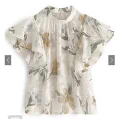 【GRL】花柄シアーフリルスリーブブラウス tu590のサムネイル