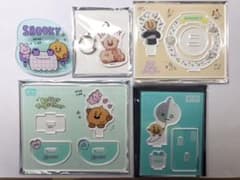 BT21 아크릴 스탠드 열쇠 고리 아크릴 클립 SHOOKY