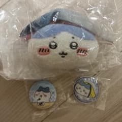 【新品未開封】ちいかわ寿司 ぬいぐるみ ハチワレ 缶バッジ ちいかわくじ くらのサムネイル