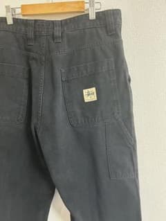 STUSSY CANVAS WORK PANT ダブルニー ブラック W32 - メルカリ