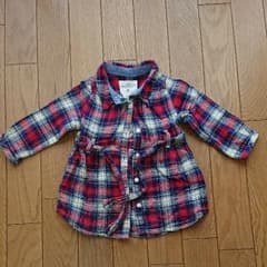 H&M チェックシャツワンピ  4-6M 68㎝のサムネイル