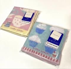 新品　ローラアシュレイ タオルハンカチ カップ柄 ケーキ柄 個包装 ギフト