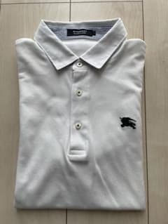 BURBERRY BLACK LABELホワイト メンズポロシャツ サイズ2 - メルカリ