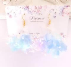 かなたさまご専用☆夢色あじさいとリボンのブーケピアス＊イヤリングのサムネイル