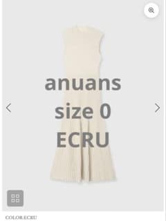ánuans ノースリーブ ニットワンピース ECRU - メルカリ