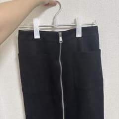フロントジップ タイトスカート ブラックのサムネイル