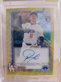 佐々木朗希 topps ゴールドウェーブ - メルカリ