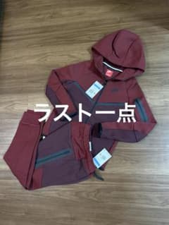 新品 キッズM(150) ワイン テックフリース セットアップ 赤タグ NIKE