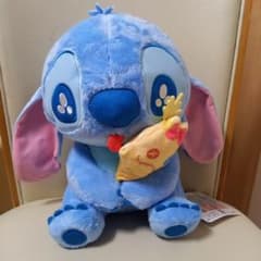 新品ディズニースティッチカラフルアイスBIGぬいぐるみ　黄色アイス④
