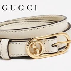 GUCCI グッチ GGバックル 白ベルトのサムネイル