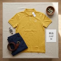 【新品GAP】イエロー 半袖 ポロシャツ コットン Мサイズ